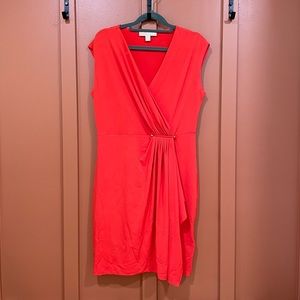 Michael Kors orange fitted dress